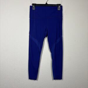 Athleta Womens Size Small Salutation Mesh 7/8 Tight Purple Nylon Lycra Yoga